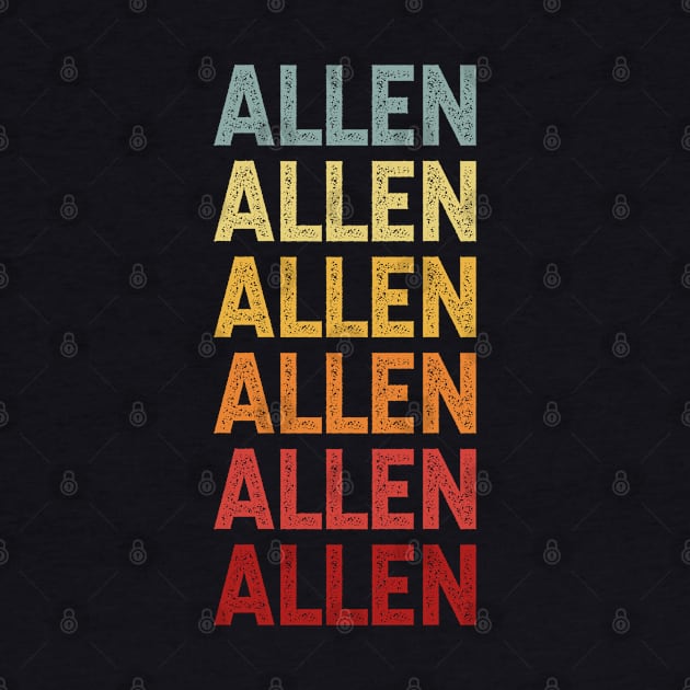 Allen Name Vintage Retro Gift Named Allen by CoolDesignsDz